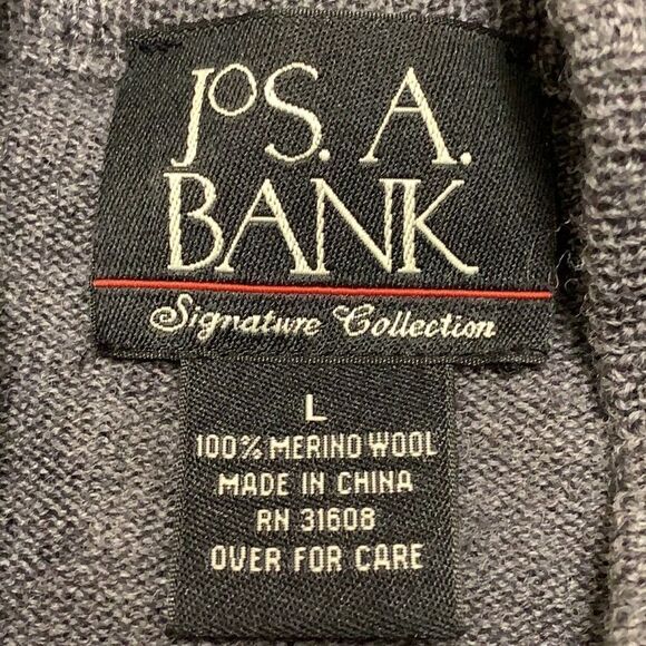 Mens NWOT Jos.A. Bank 100% Merino‎ Wool Mock Neck Lightweight Sweater - Picture 6 of 6
